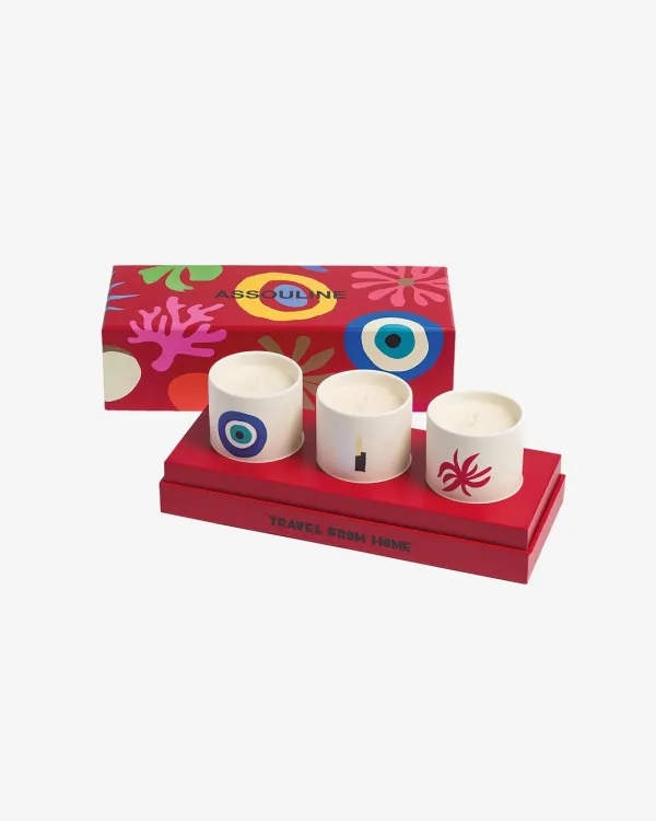 Travel From Home|Assouline Travel From Home Mini Scented Candle Set